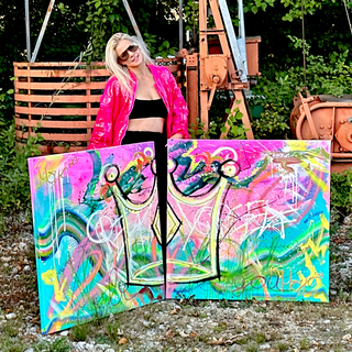 CREATE YOURSELF - Urban Art Leindwand Gemälde